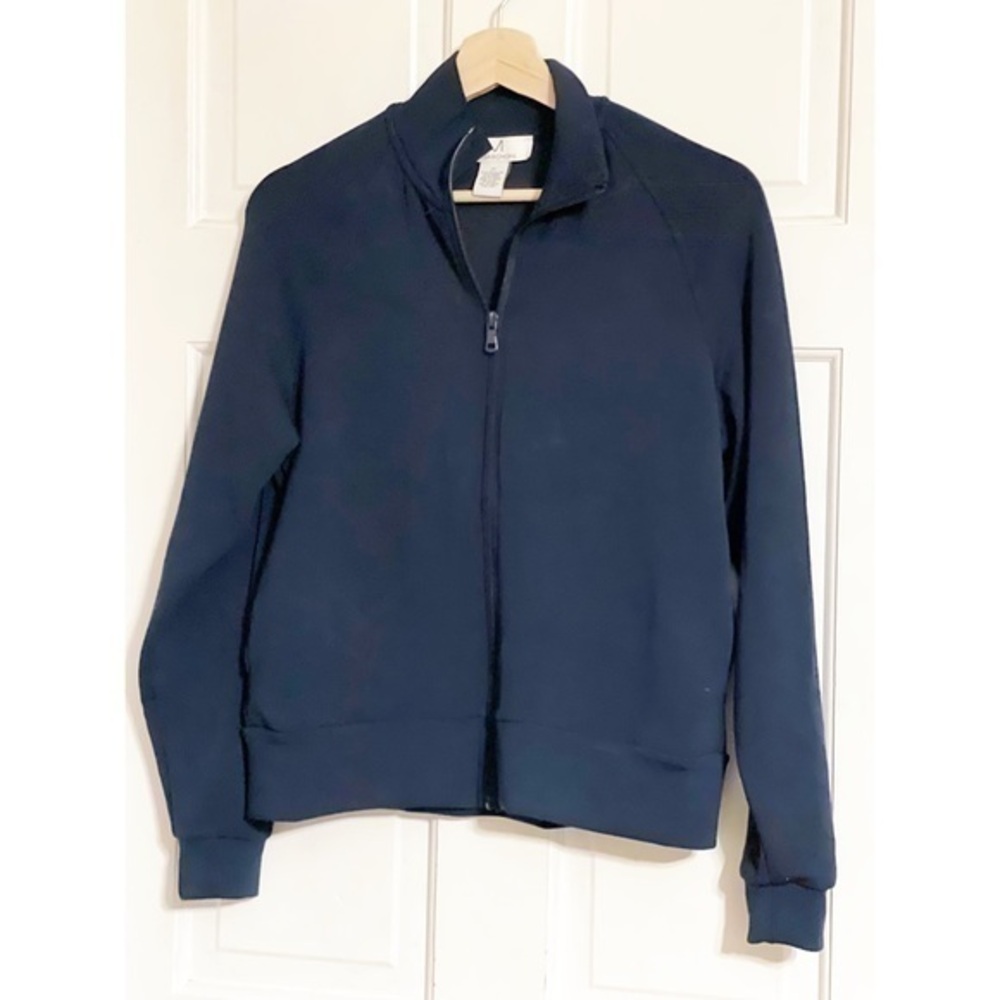 Magaschoni Navy Zip Up Cardigan